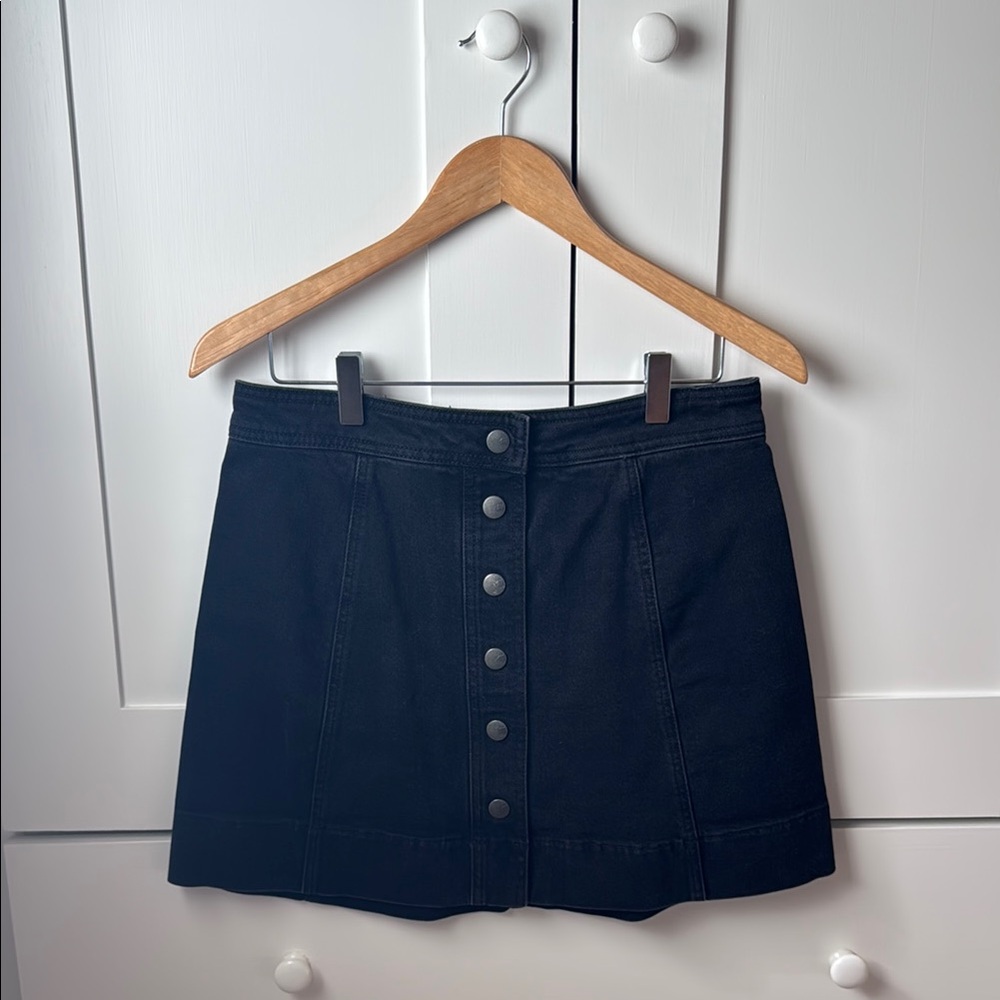 Madewell Black Denim Mini Skirt